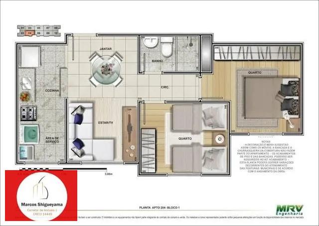 Apartamento, 2 quartos, 45 m² - Foto 4