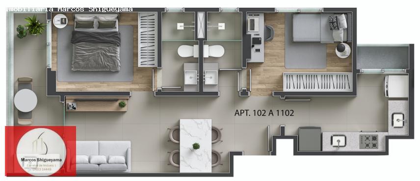 Apartamento à venda com 2 quartos, 61m² - Foto 8