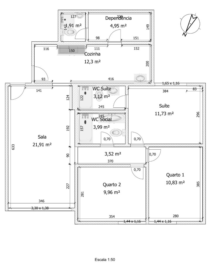 Apartamento, 3 quartos, 94 m² - Foto 2